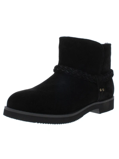 Style & Co Noellee Womens Faux Suede Ankle Booties In Black