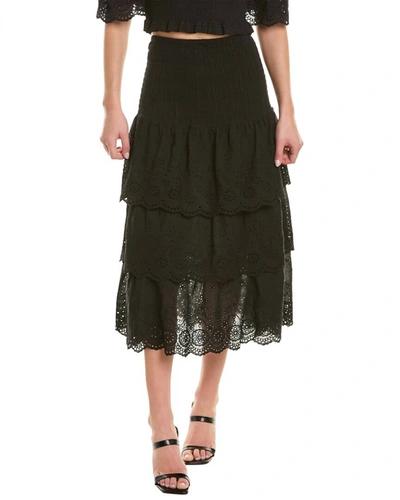 Shop Allison New York Dani Midi Skirt In Black