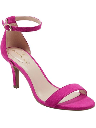Shop Bandolino Madia Womens Microsuede Ankle Strap Heels In Pink
