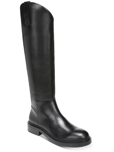 Shop Sam Edelman Fable Womens Leather Round Toe Knee-high Boots In Black