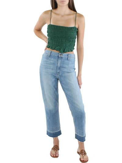 Shop Willow Womens Linen String Tie Cropped In Green