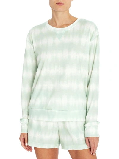 Shop Three Dots Womens Tie-dye Comfy Sweatshirt In Multi