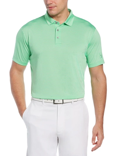 Shop Pga Tour Mens Golf 1/4-placket Polo In Green