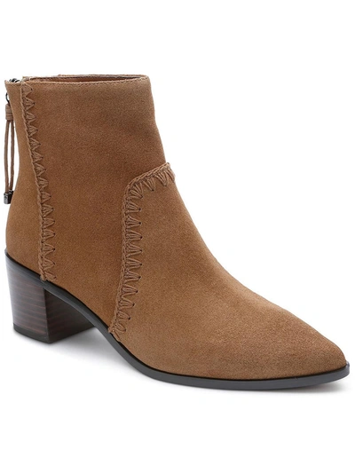 Shop Sanctuary Refine Womens Suede Pull On Ankle Boots In Brown