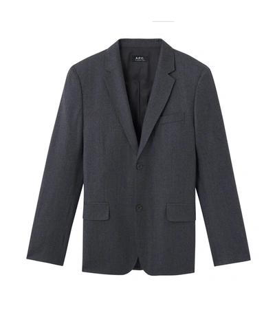 Shop Apc Spencer Jacket In Grey