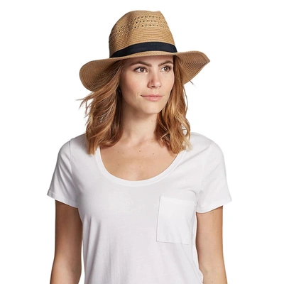 Shop Eddie Bauer Women's Panama Packable Straw Hat In Gold