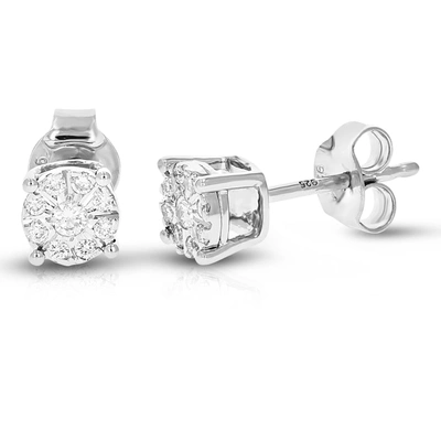 Vir Jewels 1/5 Cttw Round Lab Grown Diamond Studs Earrings .925 Sterling Silver Prong Set Round Shape In Silver