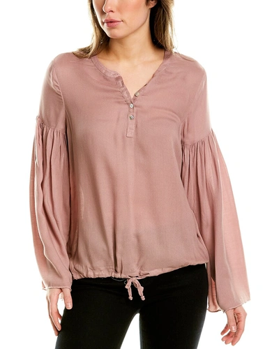 Shop Chaser Heirloom Gauze Blouse In Pink