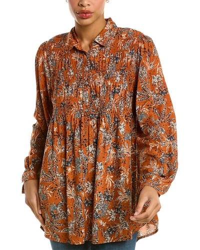 Shop Beachlunchlounge Lindsey Printed Top In Brown
