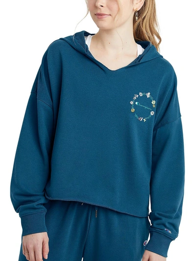 Shop Champion Womens Comfy Cozy Hoodie In Blue