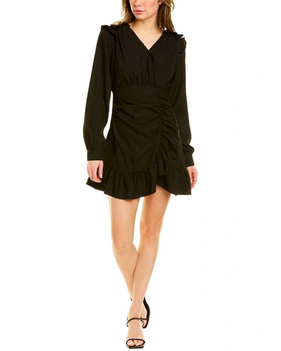 Shop Stellah Ruched Mini Dress In Black