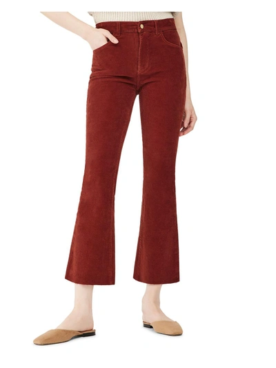 Shop Dl1961 Bridget Womens Corduroy High Rise Bootcut Jeans In Red