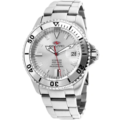 Shop Seapro Men's Silver Dial Watch In White