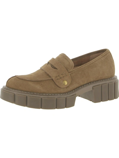 Vionic Elodie Womens Leather Lug Sole Loafers In Multi