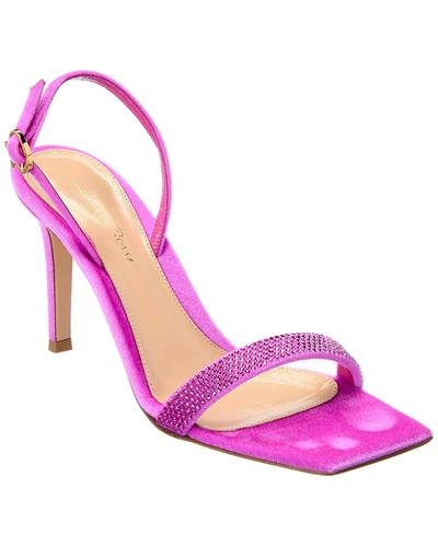 Shop Gianvito Rossi Britney 85 Chenille Sandal In Pink