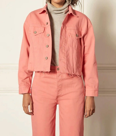 Shop Boyish The Harvey Crop Jacket In Pretty In Pink