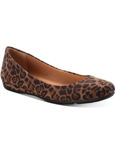 Sun + Stone Eliana Womens Microfiber Almond Toe Ballet Flats In Multi