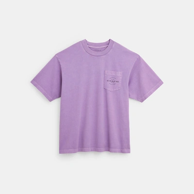 Shop Coach Outlet Pocket T Shirt In Purple
