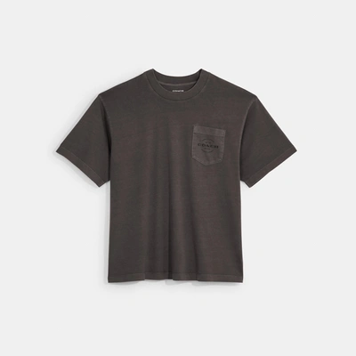 Shop Coach Outlet Pocket T Shirt In Grey