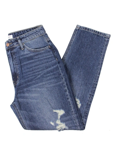 Shop Flying Monkey Womens Denim Cuffed Skinny Jeans In Blue