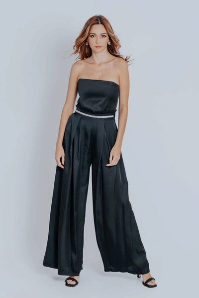 Shop Akalia Reed Wide Leg Pants In Black