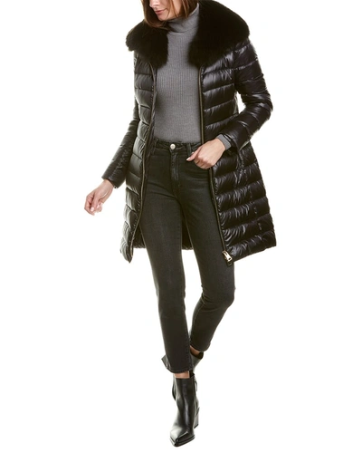 Shop Herno Quilted Down Coat In Black