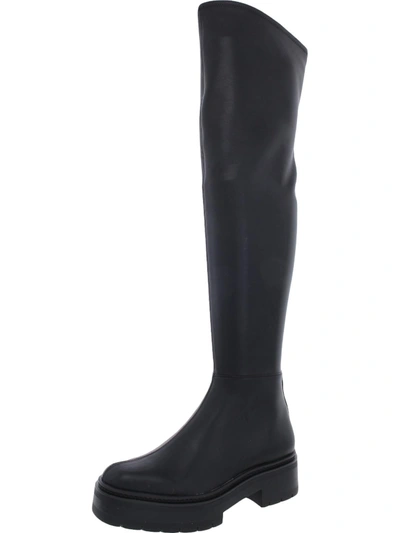 Shop Sam Edelman Lydia Womens Zipper Lug Sole Over-the-knee Boots In Black