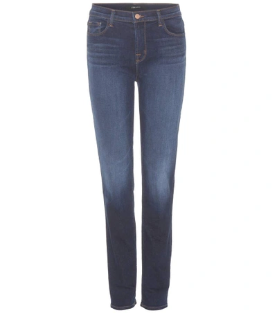 J Brand Wynne Cropped High-rise Straight-leg Jeans In Blue