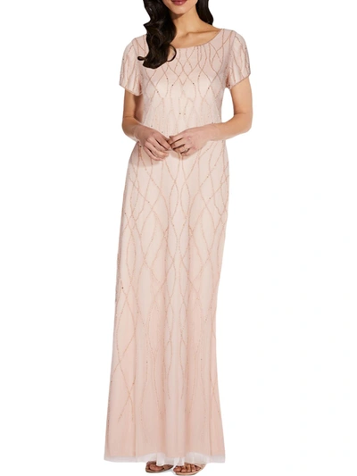 Shop Adrianna Papell Womens Blouson Maxi Evening Dress In Multi