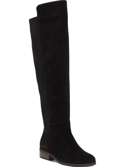 Shop Lucky Brand Calypso Womens Suede Tall Over-the-knee Boots In Black