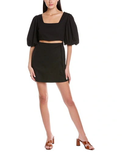 Shop Garrie B Wrap Mini Dress In Black