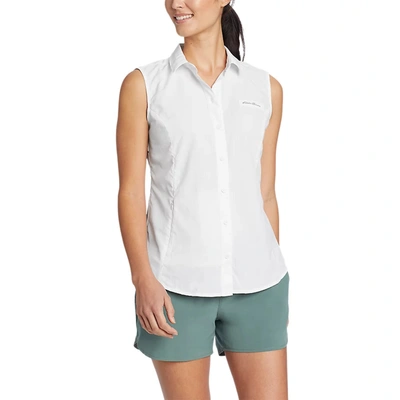 Shop Eddie Bauer Women's Adventurer Pro Field Sleeveless Shirt In White