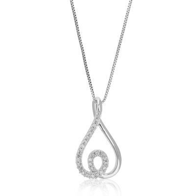 Vir Jewels 1/12 Cttw Lab Grown Round Diamond Fashion Pendant Necklace .925 Sterling Silver For Women 1/3 Inch W In Silver