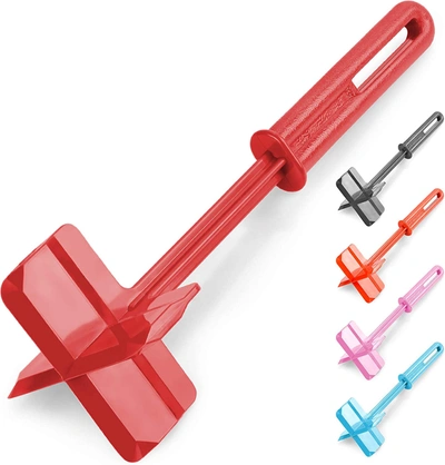 Zulay Kitchen Durable Non-scratch Meat Grinder And Potato Shredder In Red