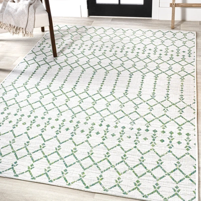 Jonathan Y Ourika Moroccan Geometric Textured Weave Indoor/outdoor Area Rug