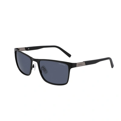 Shop Nautica Mens Rectangle Sunglasses In Black