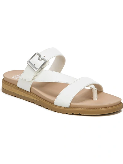 Shop Dr. Scholl's Shoes Island Dream Womens Metallic Thong Slide Sandals In White