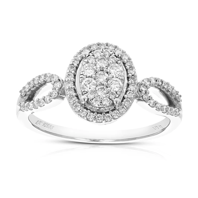 Shop Vir Jewels 1/2 Cttw Round Lab Grown Diamond Prong Set Engagement Ring .925 Sterling Silver