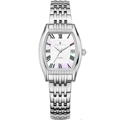 Shop Christian Van Sant Women's Gemma White Dial Watch In Silver
