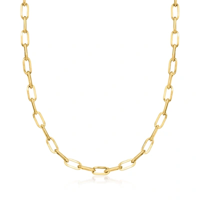 Shop Canaria Fine Jewelry Canaria 10kt Yellow Gold Paper Clip Link Necklace In White