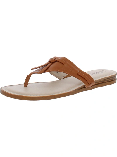 Shop Lifestride Rio Womens Faux Leather Pebbled Flip-flops In Multi