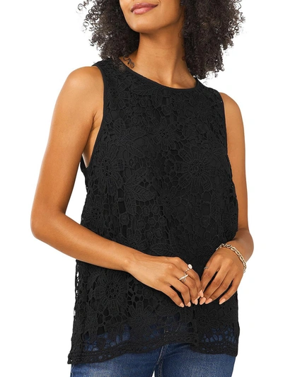 Shop Vince Camuto Womens Garden Lace Sleeveless Tank Top In Black
