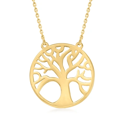 Shop Canaria Fine Jewelry Canaria 10kt Yellow Gold Tree Of Life Necklace