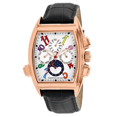 Shop Christian Van Sant Men's Grandeur White Dial Watch In Multi