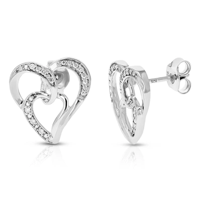 Vir Jewels 1/16 Cttw Round Lab Grown Diamond Dangle Earrings .925 Sterling Silver Prong Set 1/2 Inch In Silver