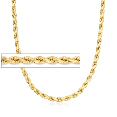 Shop Canaria Fine Jewelry Canaria 5.5mm 10kt Yellow Gold Diamond-cut Rope Chain Necklace