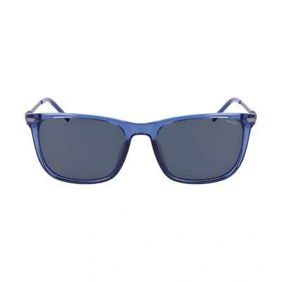 Shop Nautica Mens Anchor Rectangle Sunglasses In Blue