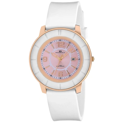 Oceanaut Satin Quartz Pink Dial Ladies Watch Oc0814 In White