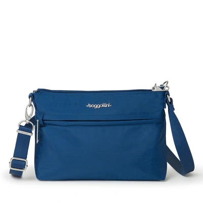 Shop Baggallini Women's Securtex Anti-theft Memento Crossbody Bag In Blue