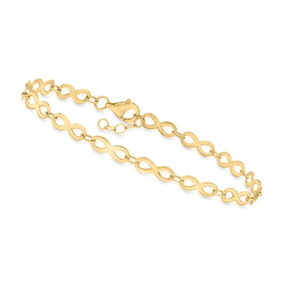 Shop Canaria Fine Jewelry Canaria 10kt Yellow Gold Infinity-link Bracelet